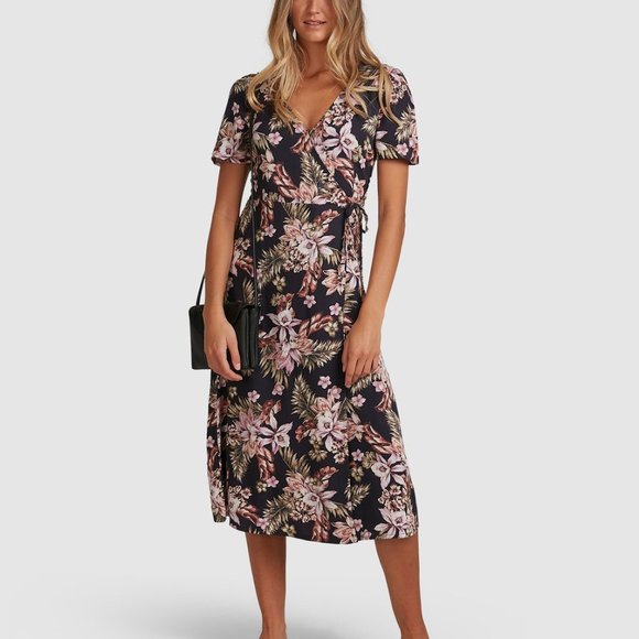 Billabong Dresses & Skirts - Billabong BNWT Easy Love Midi Wrap Dress 10